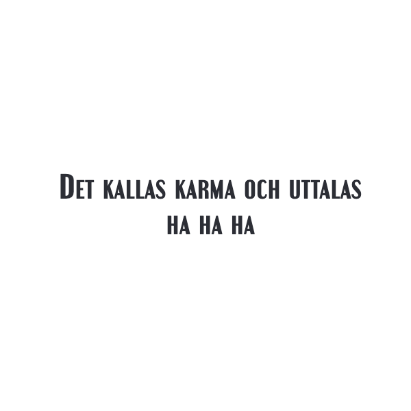 det kallas karma