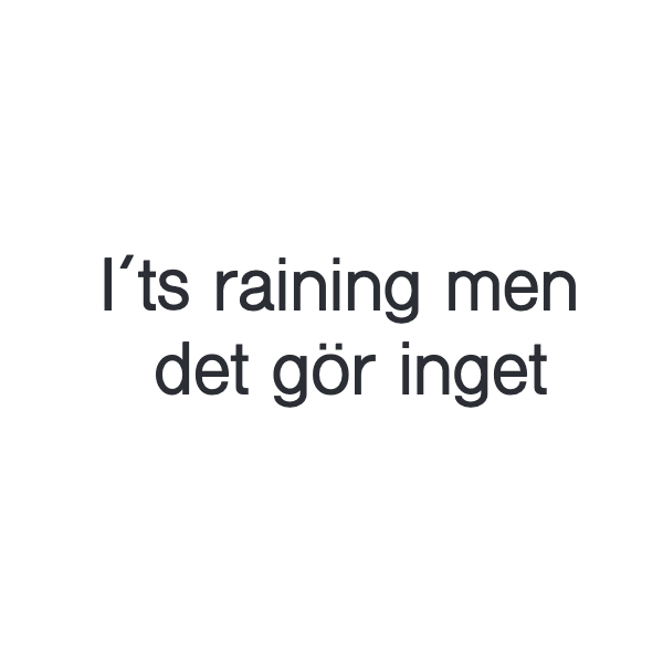 its raining