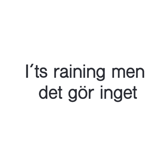 its raining