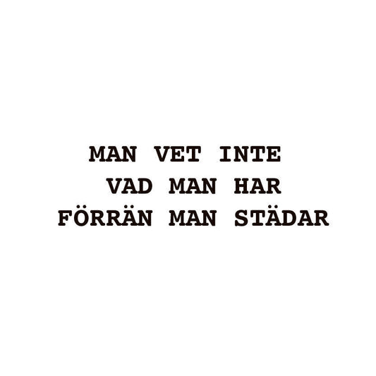 man vet inte