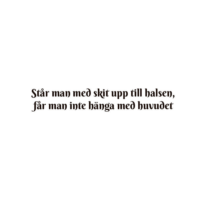 står man