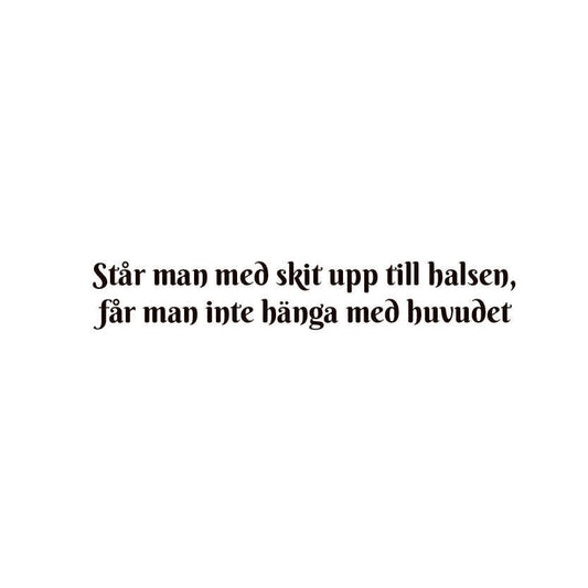 står man